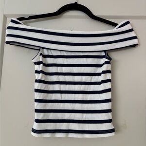 Off-Shoulder Striped Top